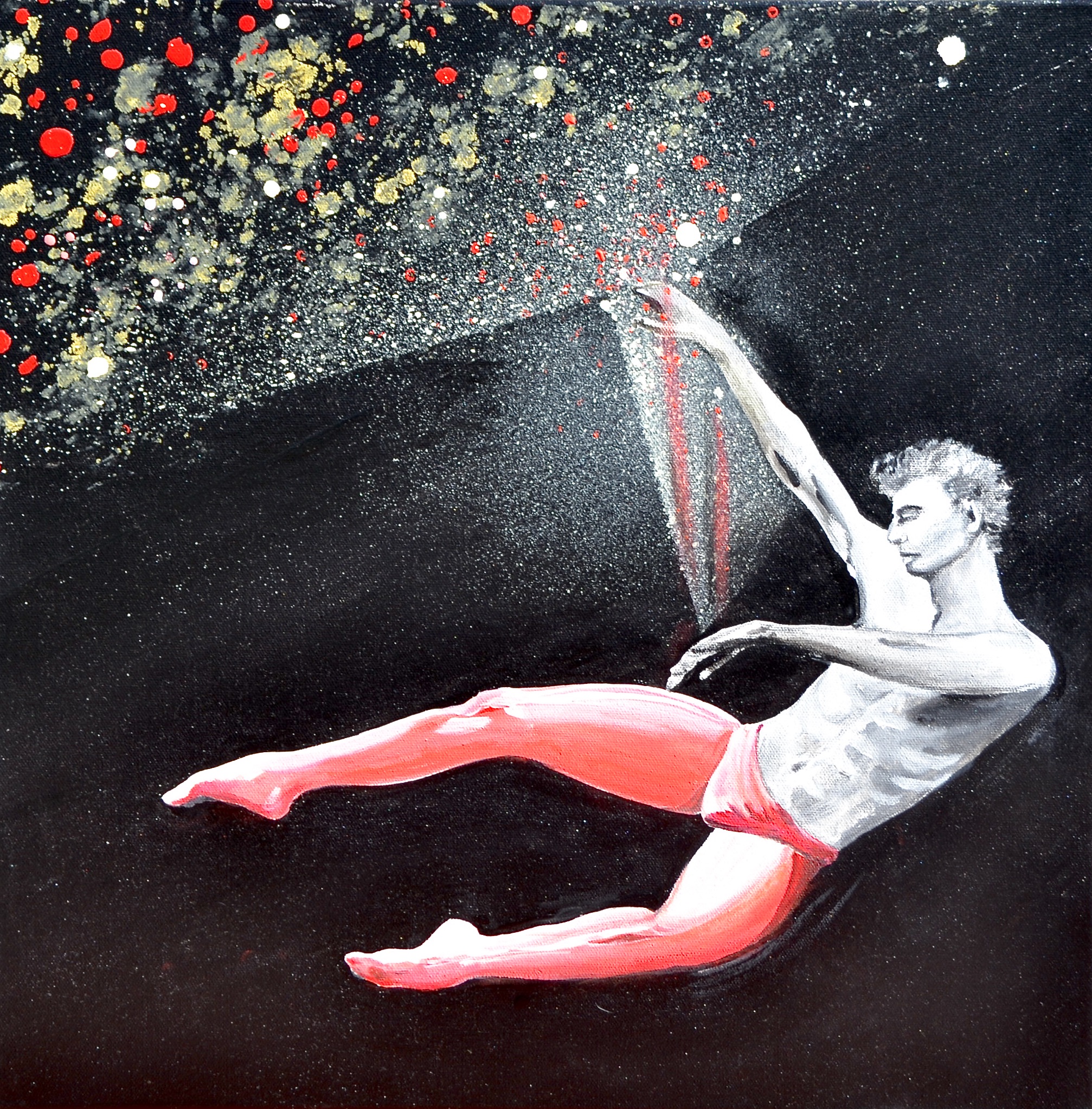 Ethereal Man in Red Tights  20X20